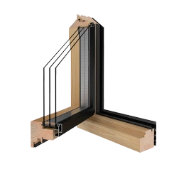 Holz-Alu Fensterprofil Drutex mit schallschutzverglasung